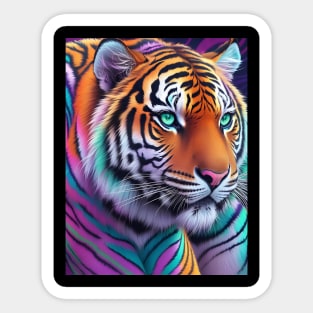 Tiger Tie Dye Pattern Sticker